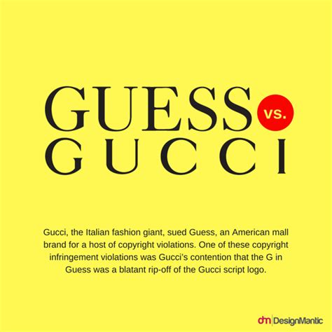 gucci or guess|Gucci vs guess copyright case.